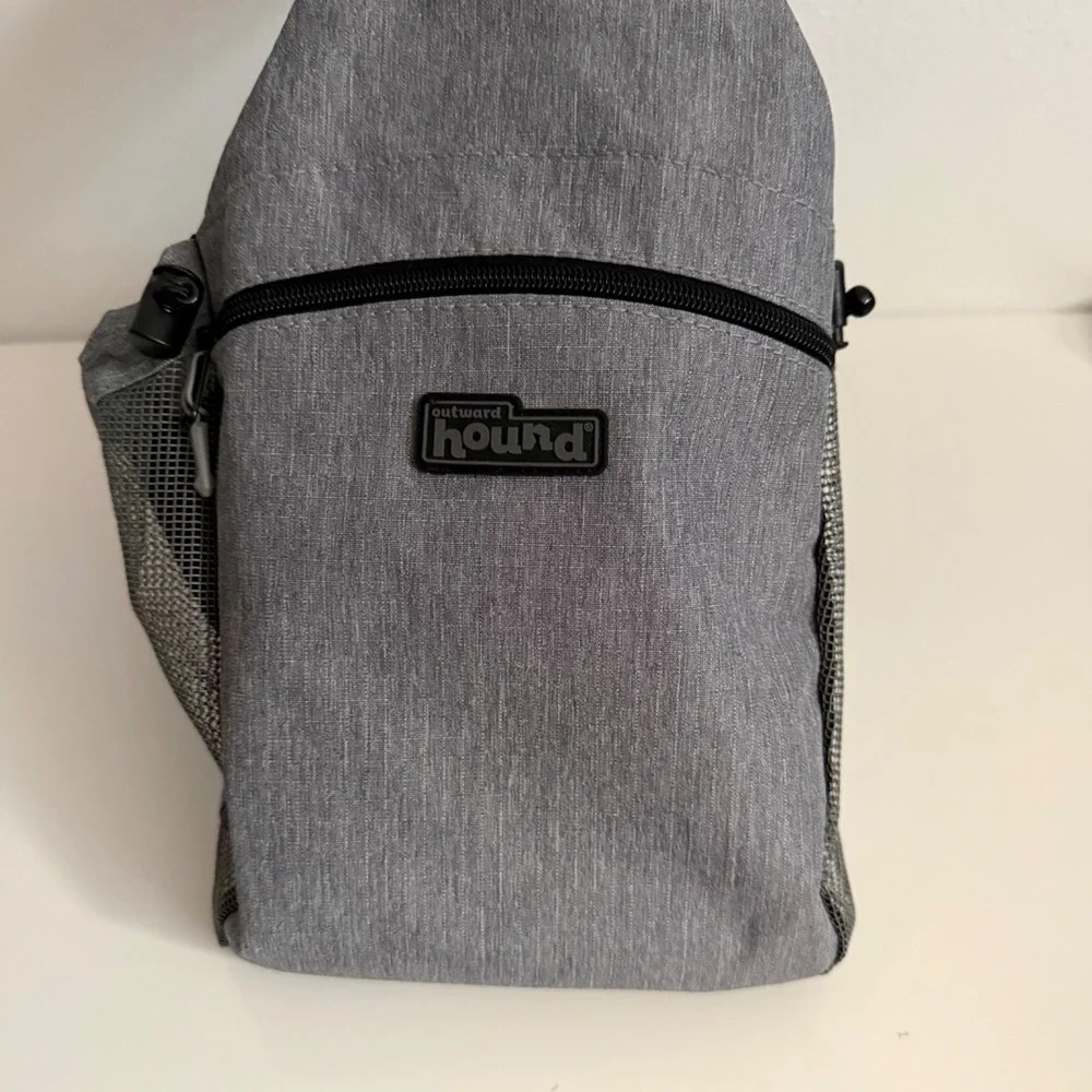 Outward Hound PupPak Small Pet Sling Cross Body Gray Carrier Up to 15lbs